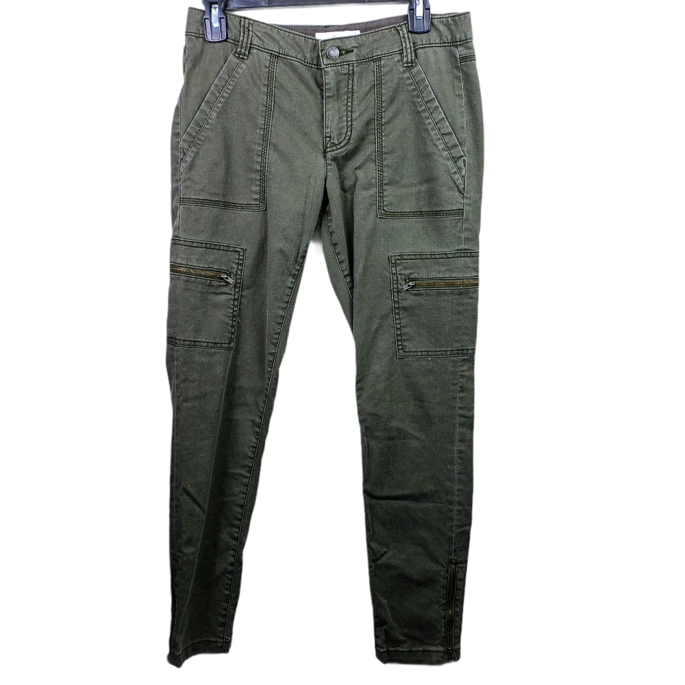 LL Bean Army Green Cargo Style Skinny Pants